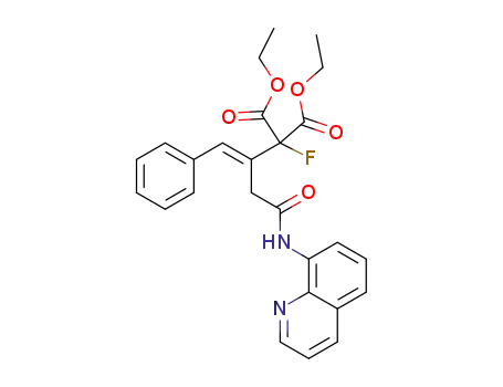 (E)-diethyl 2-fluoro-2-(4-oxo-1-phenyl-4-(quinolin-8-ylamino)but-1-en-2-yl)malonate