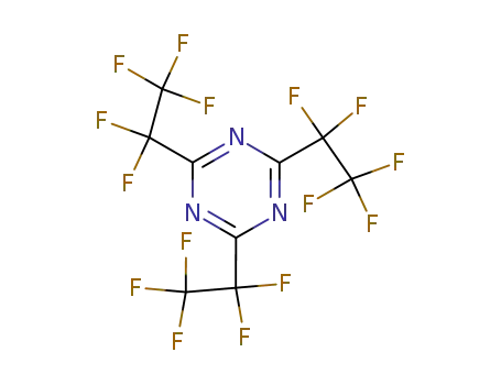 Molecular Structure of 858-46-8 (2,4,6-TRIS(PERFLUOROETHYL)-S-TRIAZINE)