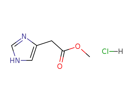 Molecular Structure of 51718-80-0 (METHYL 2-(1H-IMIDAZOL-4-YL)ACETATE HYDROCHLORIDE)