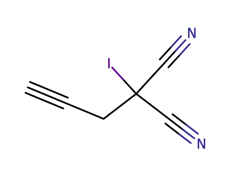 Molecular Structure of 130575-06-3 (Propanedinitrile, iodo-2-propynyl-)