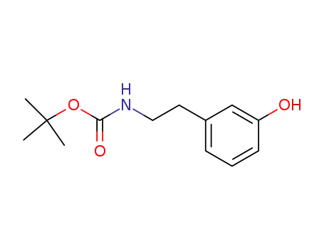 Molecular Structure of 129150-68-1 (Carbamic acid, [2-(3-hydroxyphenyl)ethyl]-, 1,1-dimethylethyl ester)