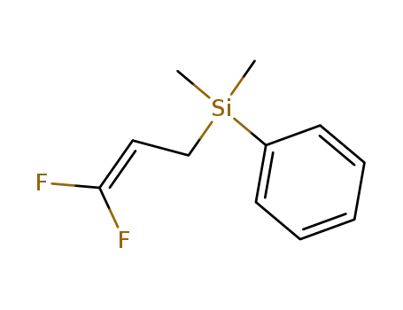 Molecular Structure of 88257-92-5 (Silane, (3,3-difluoro-2-propenyl)dimethylphenyl-)