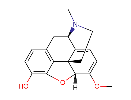 Molecular Structure of 467-04-9 ((5alpha)-6,7,8,14-tetradehydro-4,5-epoxy-6-methoxy-17-methylmorphinan-3-ol)