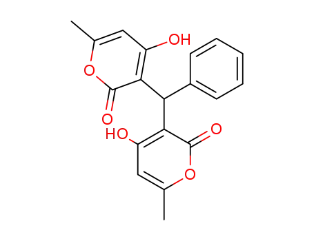 Molecular Structure of 16929-83-2 (2H-Pyran-2-one, 3,3'-(phenylmethylene)bis[4-hydroxy-6-methyl-)