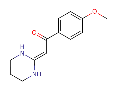 Molecular Structure of 107165-84-4 (Ethanone, 1-(4-methoxyphenyl)-2-(tetrahydro-2(1H)-pyrimidinylidene)-)