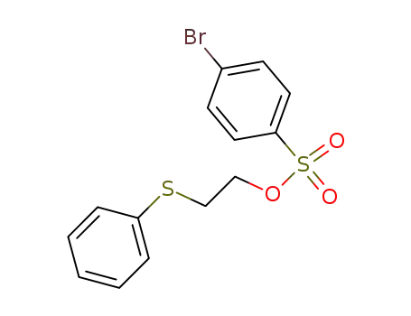 Molecular Structure of 114396-25-7 (Benzenesulfonic acid, 4-bromo-, 2-(phenylthio)ethyl ester)