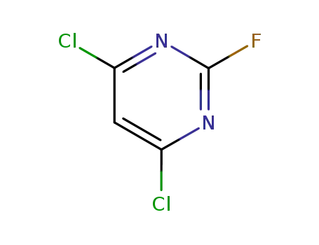 Molecular Structure of 3824-45-1 (4,6-dichloro-2-fluoropyriMidine)