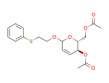 Acetic acid (2R,3S)-2-acetoxymethyl-6-(2-phenylsulfanyl-ethoxy)-3,6-dihydro-2H-pyran-3-yl ester