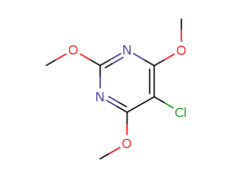 Molecular Structure of 4319-89-5 (Pyrimidine, 5-chloro-2,4,6-trimethoxy-)