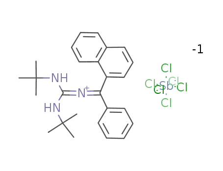 N,N'-di-tert-butyl-N"-(α-naphthylphenylmethylene)guanidinium hexachloroantimonate