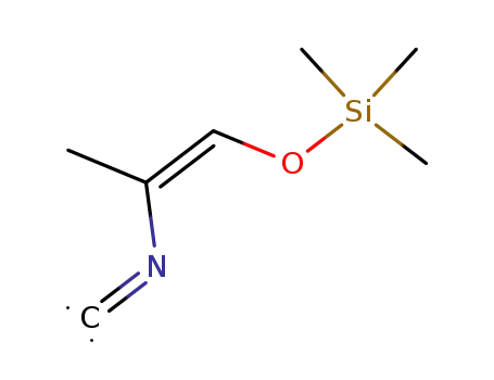 Molecular Structure of 90892-92-5 (Silane, [(2-isocyano-1-propenyl)oxy]trimethyl-, (Z)-)
