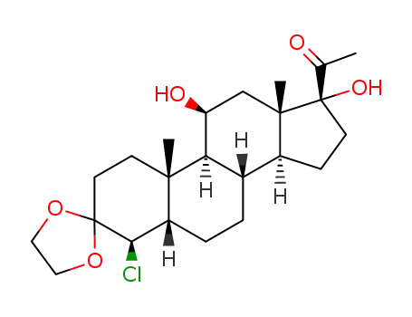 3,3-ethanediyldioxy-4β-chloro-11β,17-dihydroxy-5β-pregnan-20-one