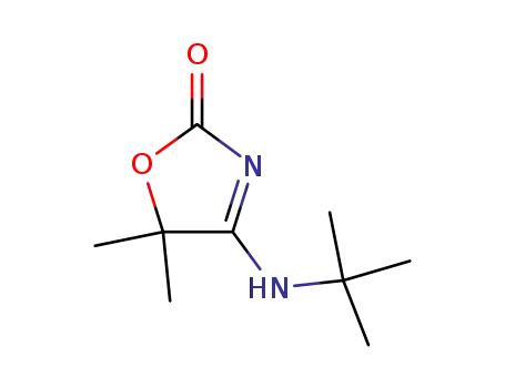 Molecular Structure of 77626-29-0 (2(5H)-Oxazolone,4-[(1,1-dimethylethyl)amino]-5,5-dimethyl-(9CI))