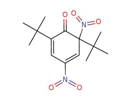 Molecular Structure of 94037-78-2 (2,4-Cyclohexadien-1-one, 2,6-bis(1,1-dimethylethyl)-4,6-dinitro-)