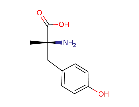 Molecular Structure of 672-86-6 ((R)-alpha-Methyl-4-hydroxyphenylalanine, (R)-a-Methyltyrosine (>98%, >98%ee))