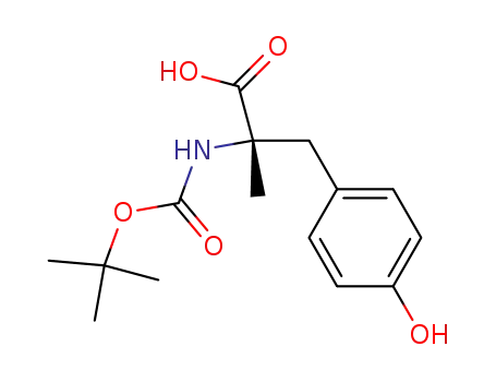 Molecular Structure of 74825-83-5 (L-Tyrosine, N-[(1,1-dimethylethoxy)carbonyl]-a-methyl-)
