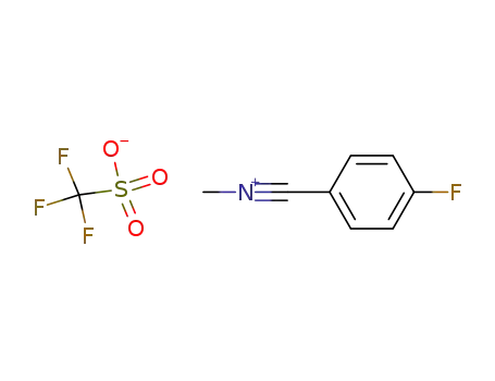 Trifluoro-methanesulfonate(4-fluoro-phenylmethylidyne)-methyl-ammonium;