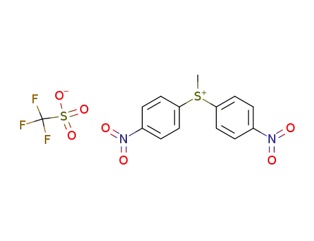 Trifluoro-methanesulfonatemethyl-bis-(4-nitro-phenyl)-sulfonium;