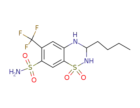 3-butyl-1,1-dioxo-6-trifluoromethyl-1,2,3,4-tetrahydro-1λ6-benzo[1,2,4]thiadiazine-7-sulfonic acid amide