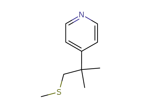 Molecular Structure of 103905-24-4 (Pyridine, 4-[1,1-dimethyl-2-(methylthio)ethyl]-)