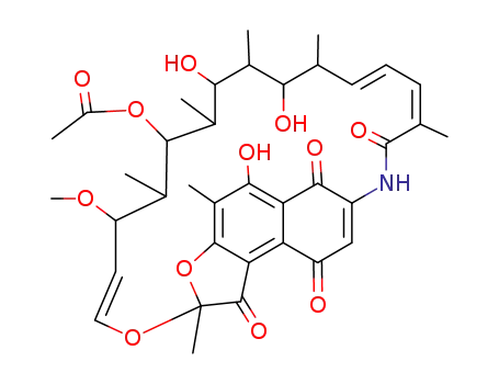 Molecular Structure of 13553-79-2 (1,4-Dideoxy-1,4-dihydro-1,4-dioxo-rifamycin)