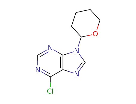 Molecular Structure of 7306-68-5 (6-CHLORO-9-(TETRAHYDRO-2-PYRANYL)-PURINE)
