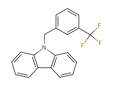 Molecular Structure of 89486-39-5 (9H-Carbazole, 9-[[3-(trifluoromethyl)phenyl]methyl]-)