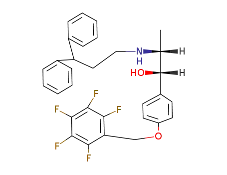 (1S,2R)-2-(3,3-Diphenyl-propylamino)-1-(4-pentafluorophenylmethoxy-phenyl)-propan-1-ol