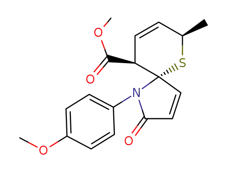 rel-(5S,7R,10S)-Methyl 7-methyl-1-p-methoxyphenyl-2-oxo-6-thia-1-azaspiro<4.5>deca-3,8-diene-10-carboxylate