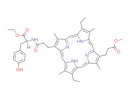 (S)-2-{3-[(1Z,5Z,9Z,14Z)-7,17-Diethyl-12-(2-methoxycarbonyl-ethyl)-3,8,13,18-tetramethyl-22,24-dihydro-porphin-2-yl]-propionylamino}-3-(4-hydroxy-phenyl)-propionic acid ethyl ester