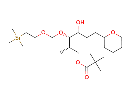 2,2-Dimethyl-propionic acid (2S,3S)-4-hydroxy-2-methyl-6-(tetrahydro-pyran-2-yl)-3-(2-trimethylsilanyl-ethoxymethoxy)-hexyl ester