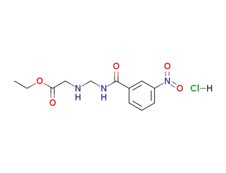 {[(3-Nitro-benzoylamino)-methyl]-amino}-acetic acid ethyl ester; hydrochloride