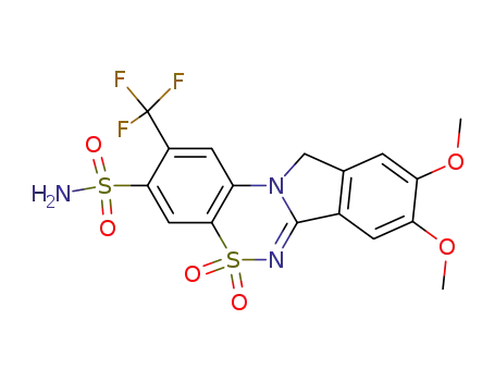 8,9-Dimethoxy-3-sulfamoyl-2-trifluoromethyl-11H-isoindolo<1,2-c><1,2,4>benzothiadiazine 5,5-dioxide