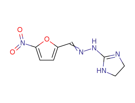 Molecular Structure of 953-23-1 (2-Furancarboxaldehyde, 5-nitro-,
(4,5-dihydro-1H-imidazol-2-yl)hydrazone)