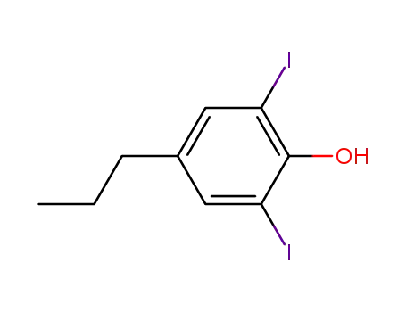 Molecular Structure of 189447-45-8 (Phenol, 2,6-diiodo-4-propyl-)