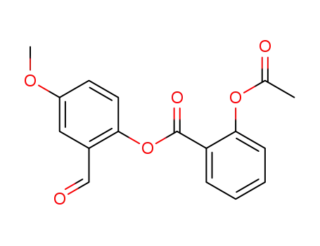 2-Acetoxy-benzoic acid 2-formyl-4-methoxy-phenyl ester
