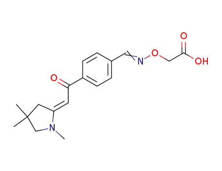 [1-(4-{2-[1,4,4-Trimethyl-pyrrolidin-(2E)-ylidene]-acetyl}-phenyl)-meth-(E)-ylideneaminooxy]-acetic acid