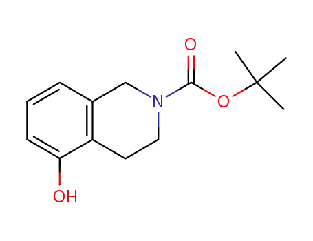Molecular Structure of 216064-48-1 (TERT-BUTYL 5-HYDROXY-3,4-DIHYDROISOQUINOLINE-2(1H)-CARBOXYLATE)