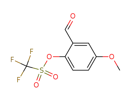Molecular Structure of 424788-79-4 (Methanesulfonic acid, trifluoro-, 2-formyl-4-methoxyphenyl ester)