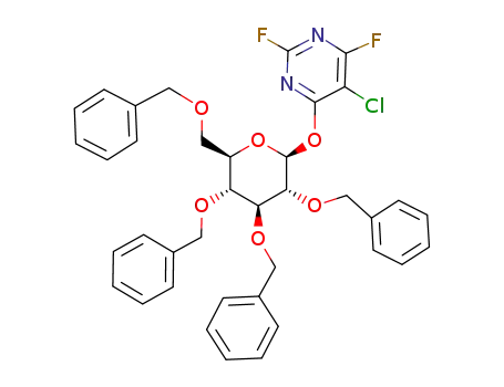 5-chloro-2,6-difluoro-4-(2,3,4,6-tetra-O-benzyl-β-D-glucopyranosyloxy)pyrimidine