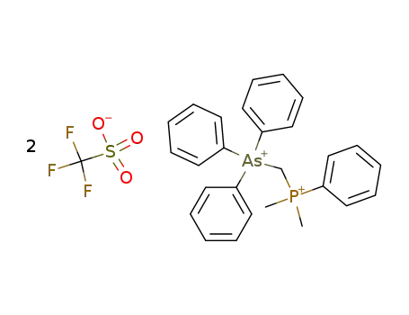 (Dimethylphenylphosphonio)(triphenylarsonio)methan-bis(trifluormethansulfonat)