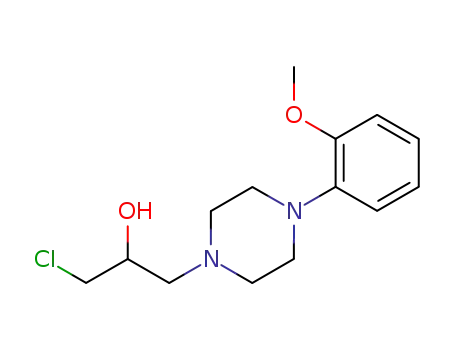 Molecular Structure of 73438-28-5 (1-Piperazineethanol, a-(chloromethyl)-4-(2-methoxyphenyl)-)