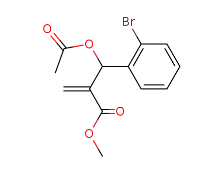 Molecular Structure of 265299-12-5 (Benzenepropanoic acid, b-(acetyloxy)-2-bromo-a-methylene-, methyl
ester)