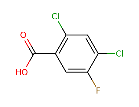 Molecular Structure of 86522-89-6 (2,4-Dichloro-5-fluorobenzoic acid)