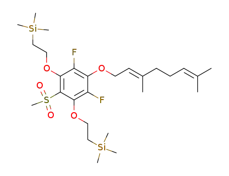 4-[(E)-3,7-Dimethylocta-2,6-dien-1-yloxy]-3,5-difluoro-2,6-bis(2-trimethylsilylethoxy)phenyl methyl sulfone