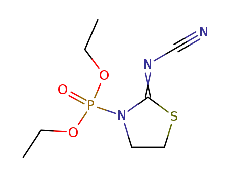 3-(diethylphosphono)-2-(N-cyanoimino)thiazolidine