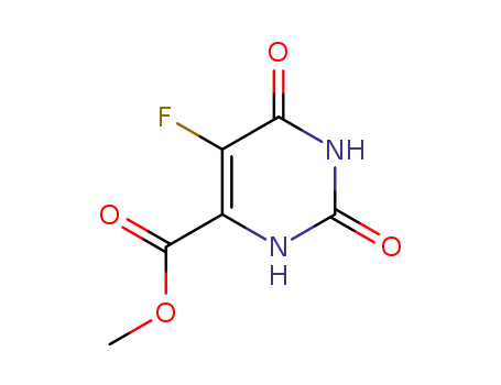 Molecular Structure of 1996-54-9 (4-Pyrimidinecarboxylic acid, 5-fluoro-1,2,3,6-tetrahydro-2, 6-dioxo-,  methyl ester)