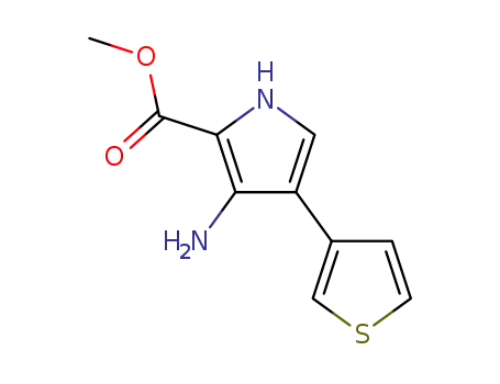 Molecular Structure of 683212-56-8 (1H-Pyrrole-2-carboxylic acid, 3-amino-4-(3-thienyl)-, methyl ester)