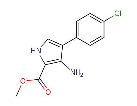Molecular Structure of 683212-52-4 (1H-Pyrrole-2-carboxylic acid, 3-amino-4-(4-chlorophenyl)-, methyl ester)