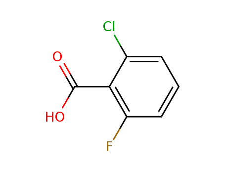 Molecular Structure of 434-75-3 (2-Chloro-6-fluorobenzoic acid)